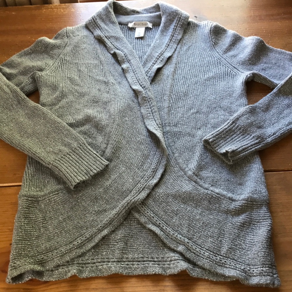 White House Black Market open cardigan..S..grey